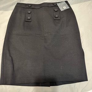 Black Talbots Skirt with Button Detail